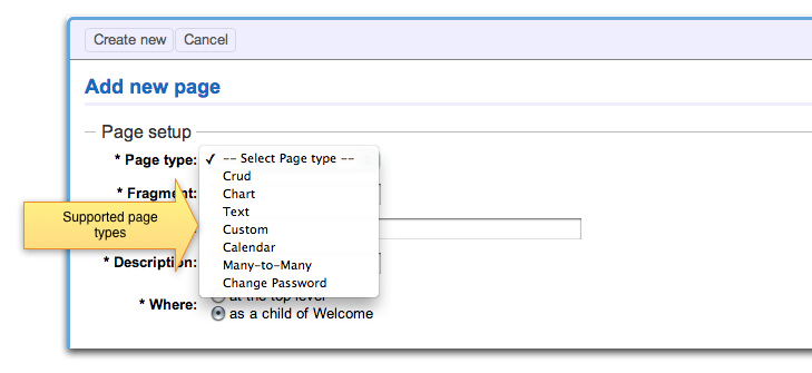 crud chart text custom calendar many-to-many change password